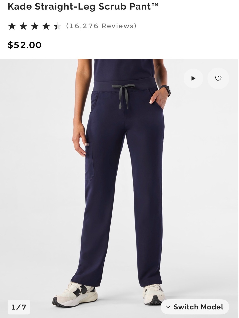 Kade straight leg scrub pants